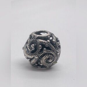 Trollbeads 925 Sterling Silver Whorl Charm Bead - Retired